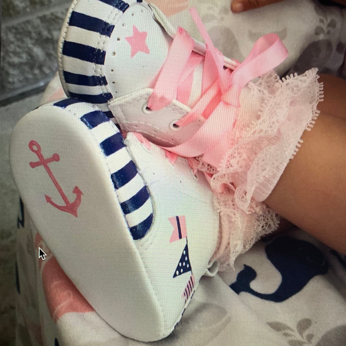 Little sailor (pink and navy blue)