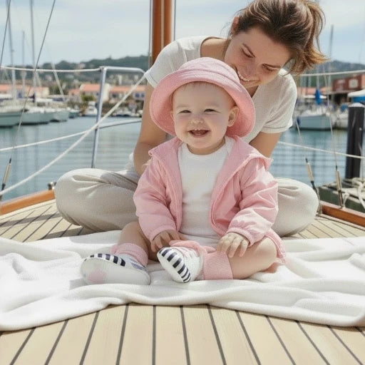 Little sailor (pink and navy blue)